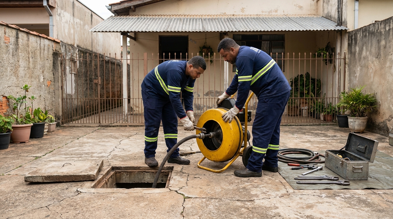 Desentupimento de esgoto em Barueri‑SP