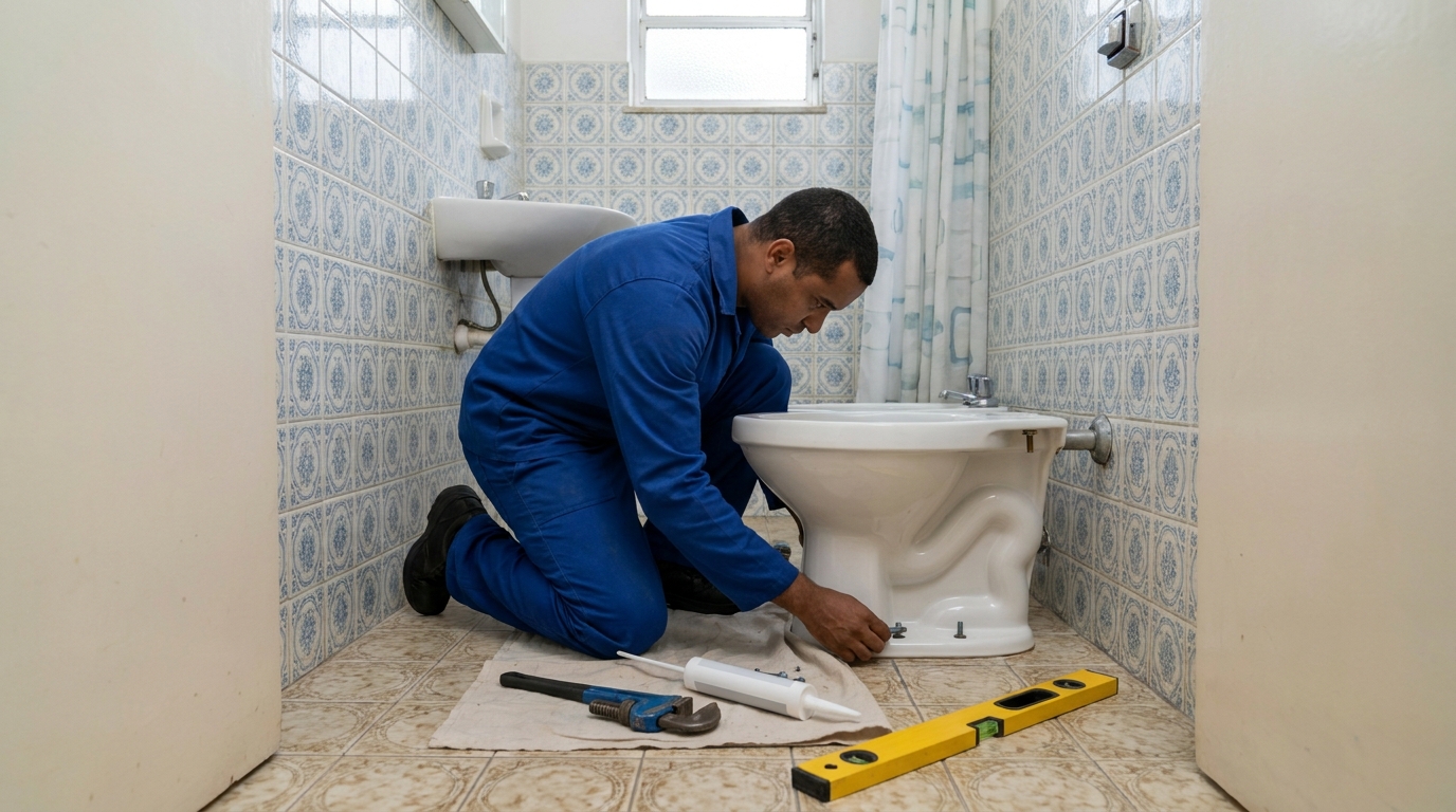 Instalação de vaso sanitário residencial em Barueri‑SP